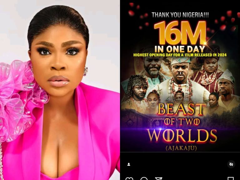 Eniola Ajao Celebrate and Appropriate Nigerian’s as Beast Of Two World hit 16Million in one Day on Cinema.
